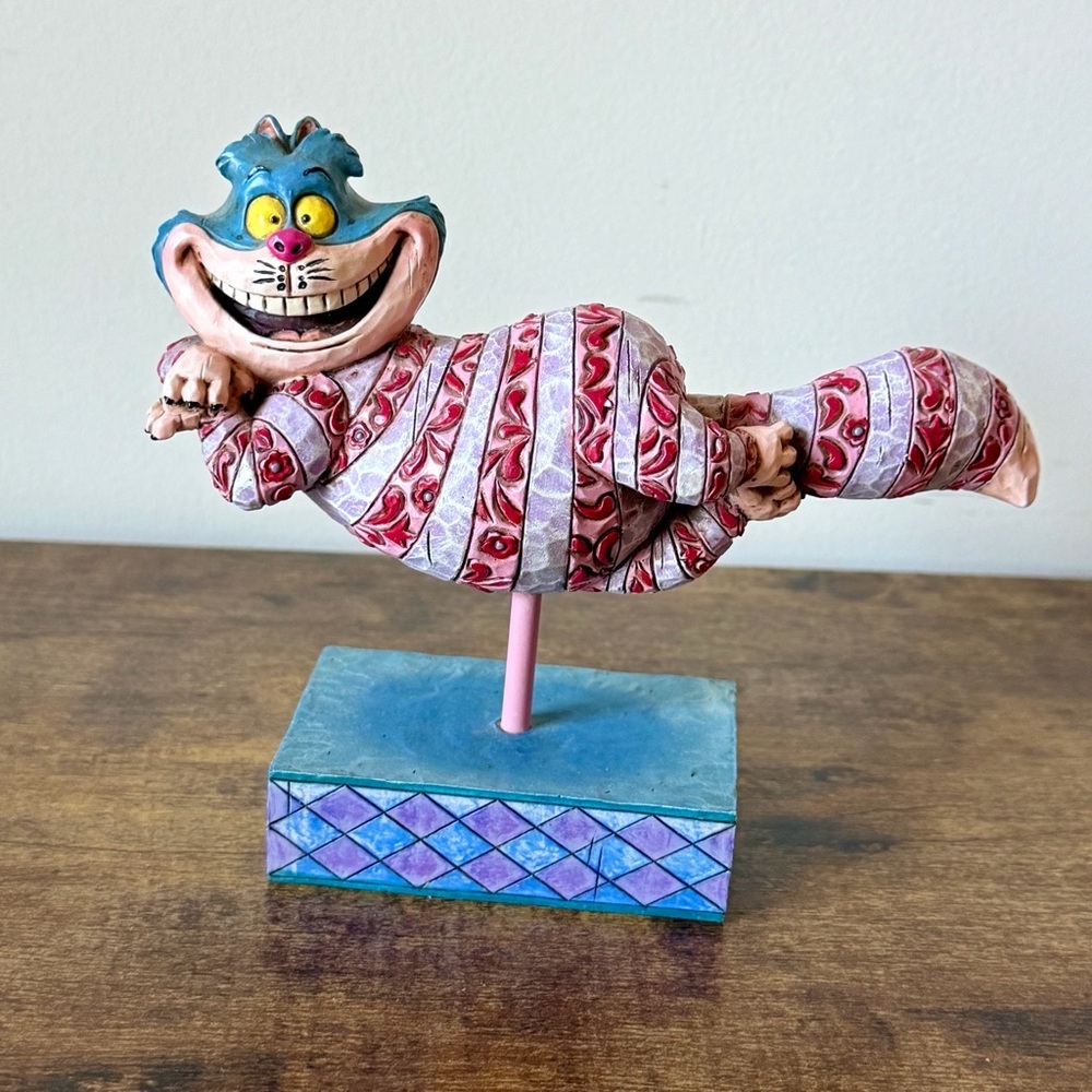 Jim Shore Grinning Cheshire Cat Disney Traditions  Enesco Alice in Wonderland - Picture 2 of 5